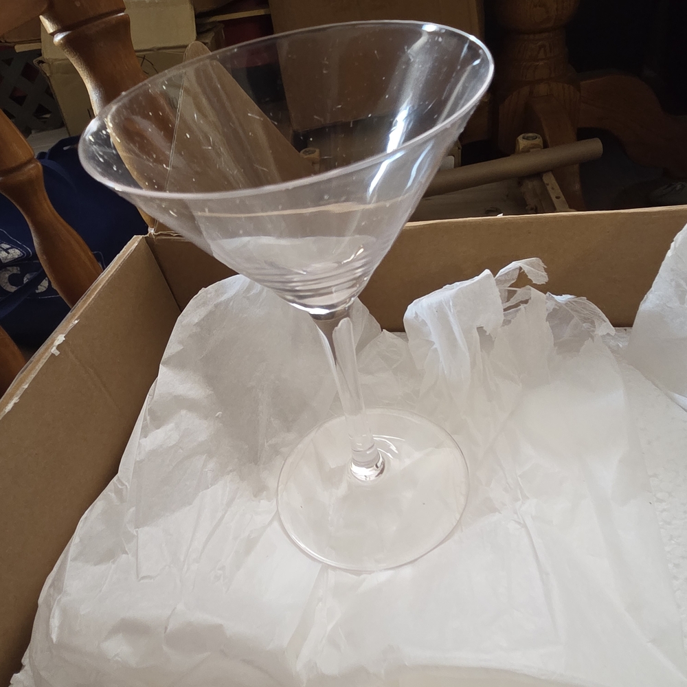 Elegant Clear Martini Glass